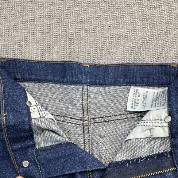 Wrangler Mens Size 25X34 Blue Denim Cowboy Cut Slim Fit Straight Leg Jeans NWOT - Picture 11 of 12